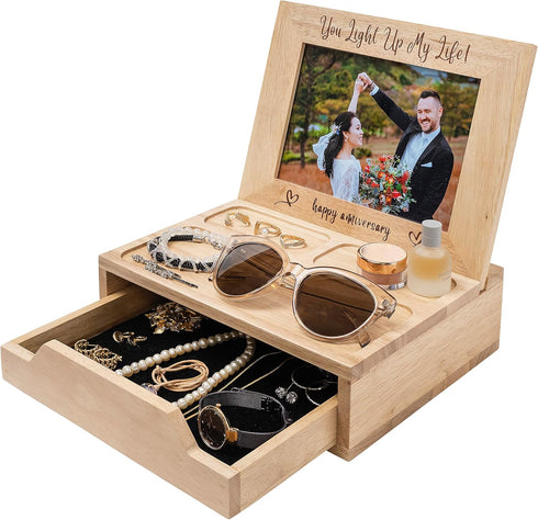 Happy Anniversary Wood Photo Frame Box